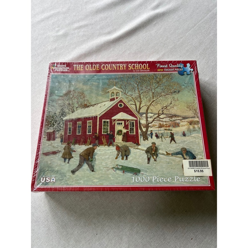 White Mountain Puzzles The Olde‎ Country School 1000 Piece Jigsaw Lee Stroncek